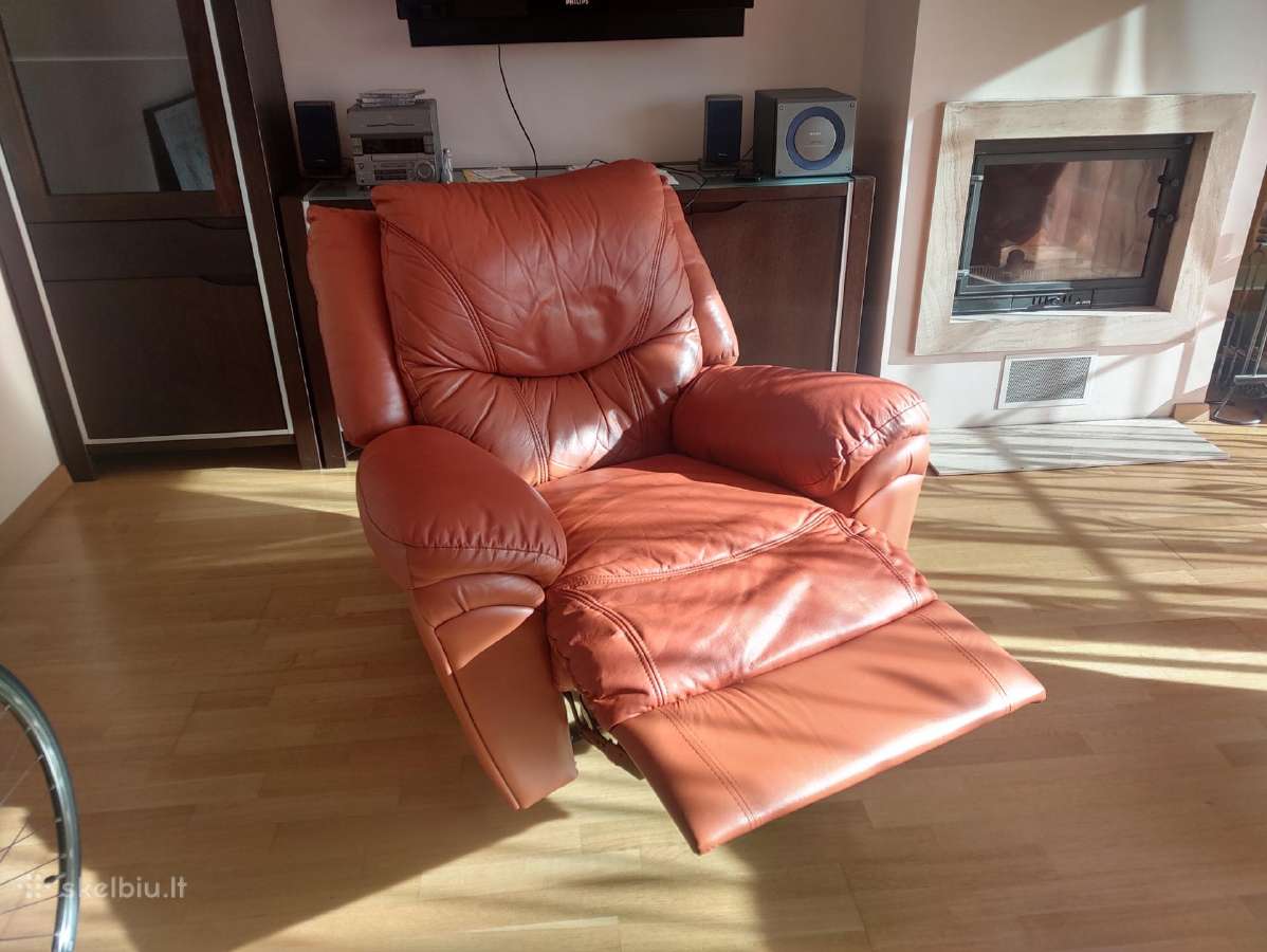 Odinė sofa ir comfort fotelis - nuotraukos Nr. 7