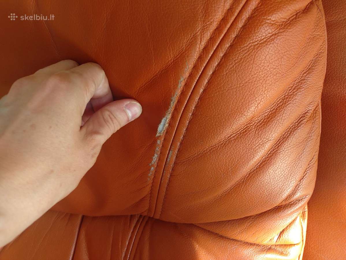 Odinė sofa ir comfort fotelis - nuotraukos Nr. 8