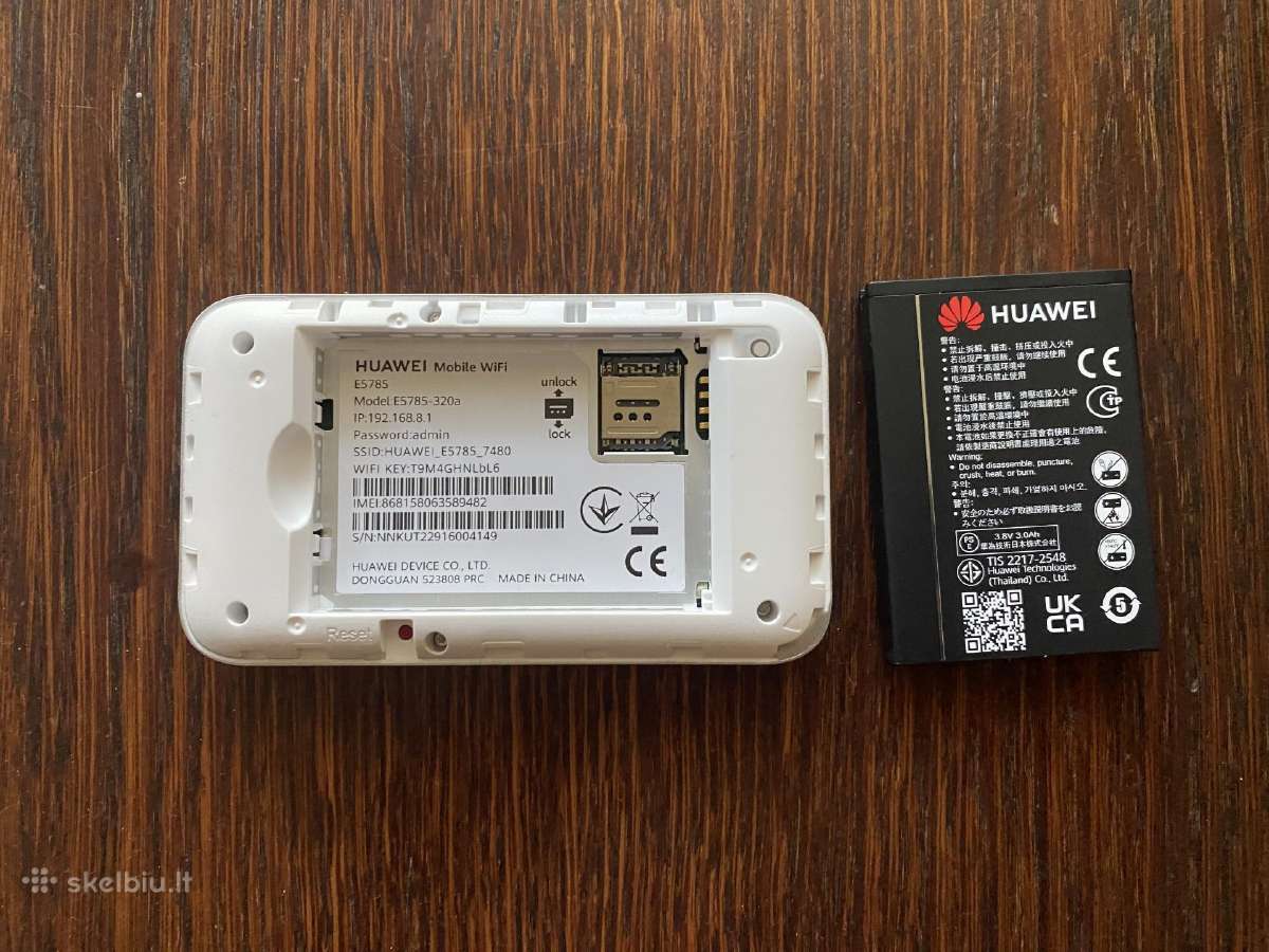 Nešiojamas modemas Huawei E5785-320a su sim - nuotraukos Nr. 2