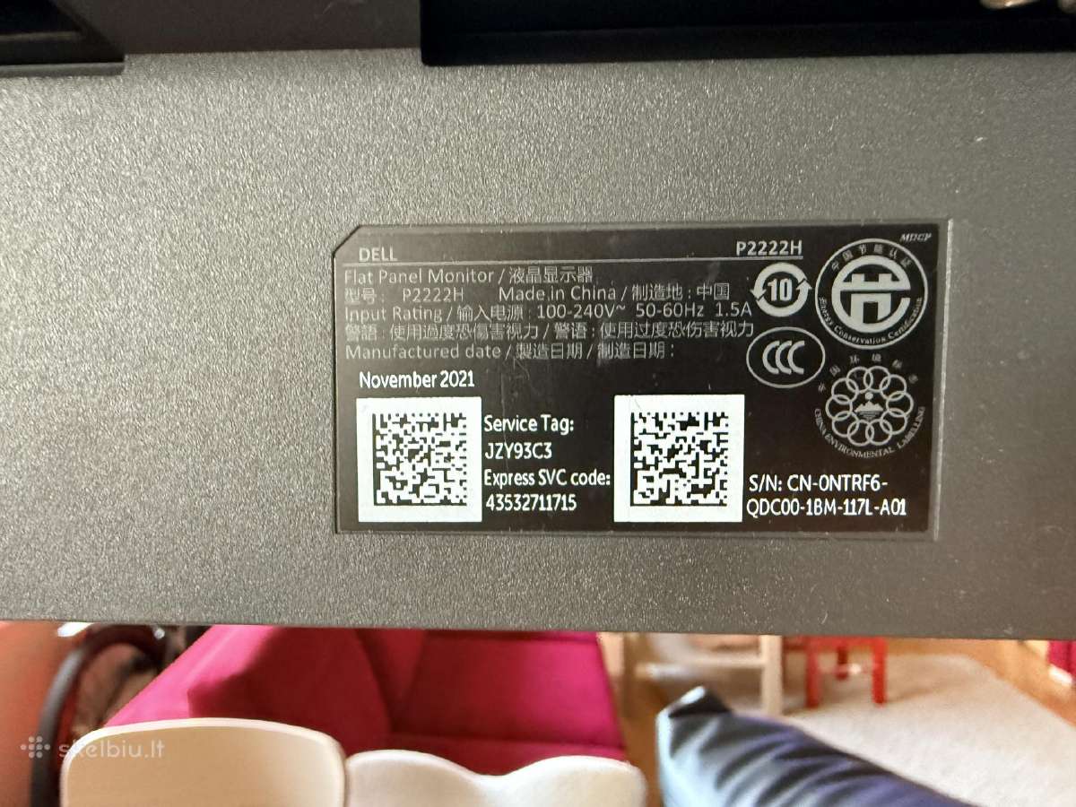 Parduodu 2 „dell“ monitorius su „kensington stovu - nuotraukos Nr. 4