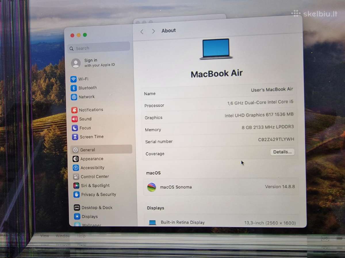 MacBook Air 2019 i5 256gb - nuotraukos Nr. 4