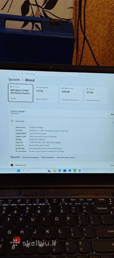 Lenovo Thinkpad E15 Gen3,ryzen 7, 15.6"fhd - nuotraukos Nr. 6