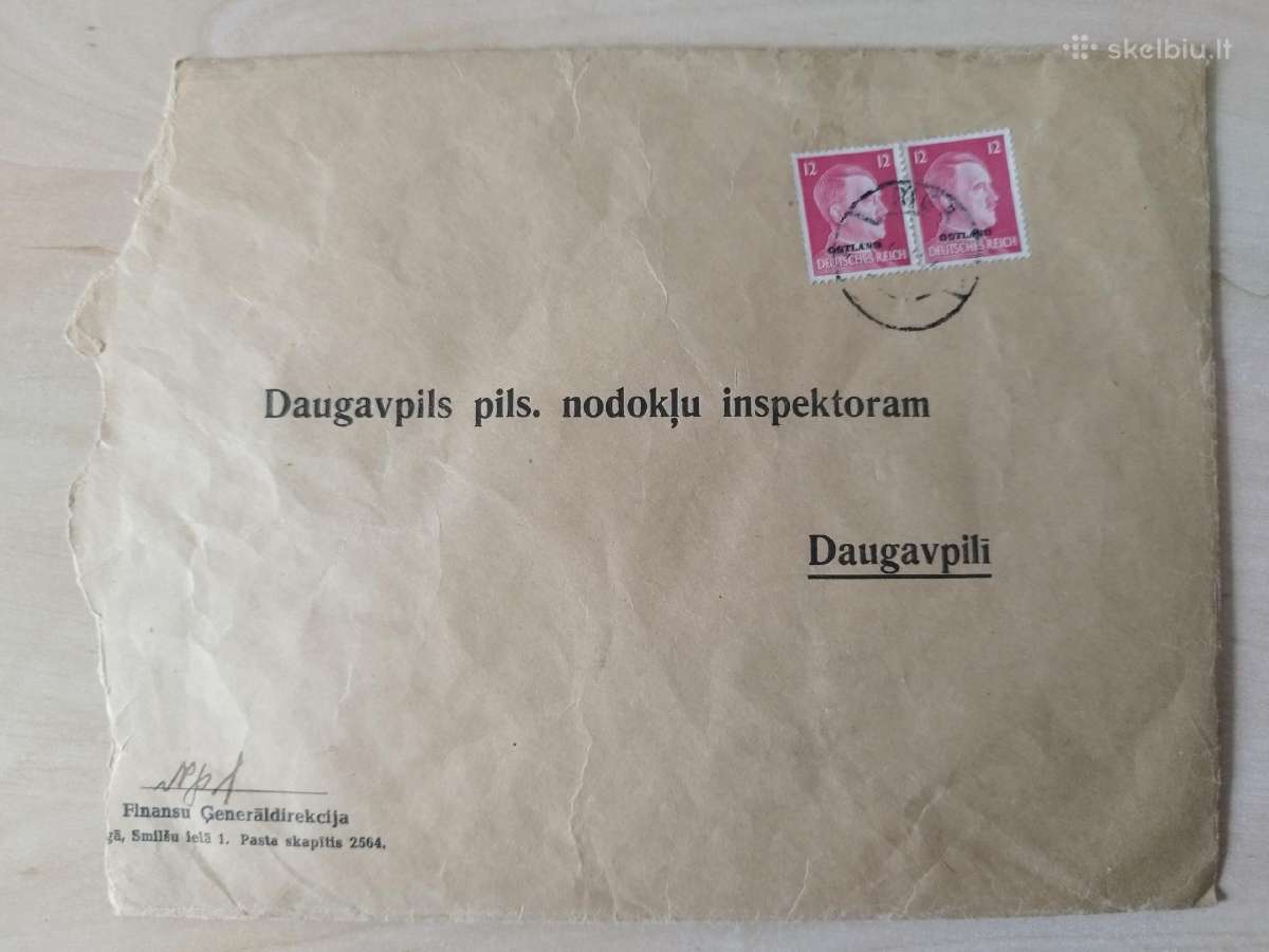 Pašto vokas Antrojo pasaulinio karo laikotarpio - nuotraukos Nr. 3
