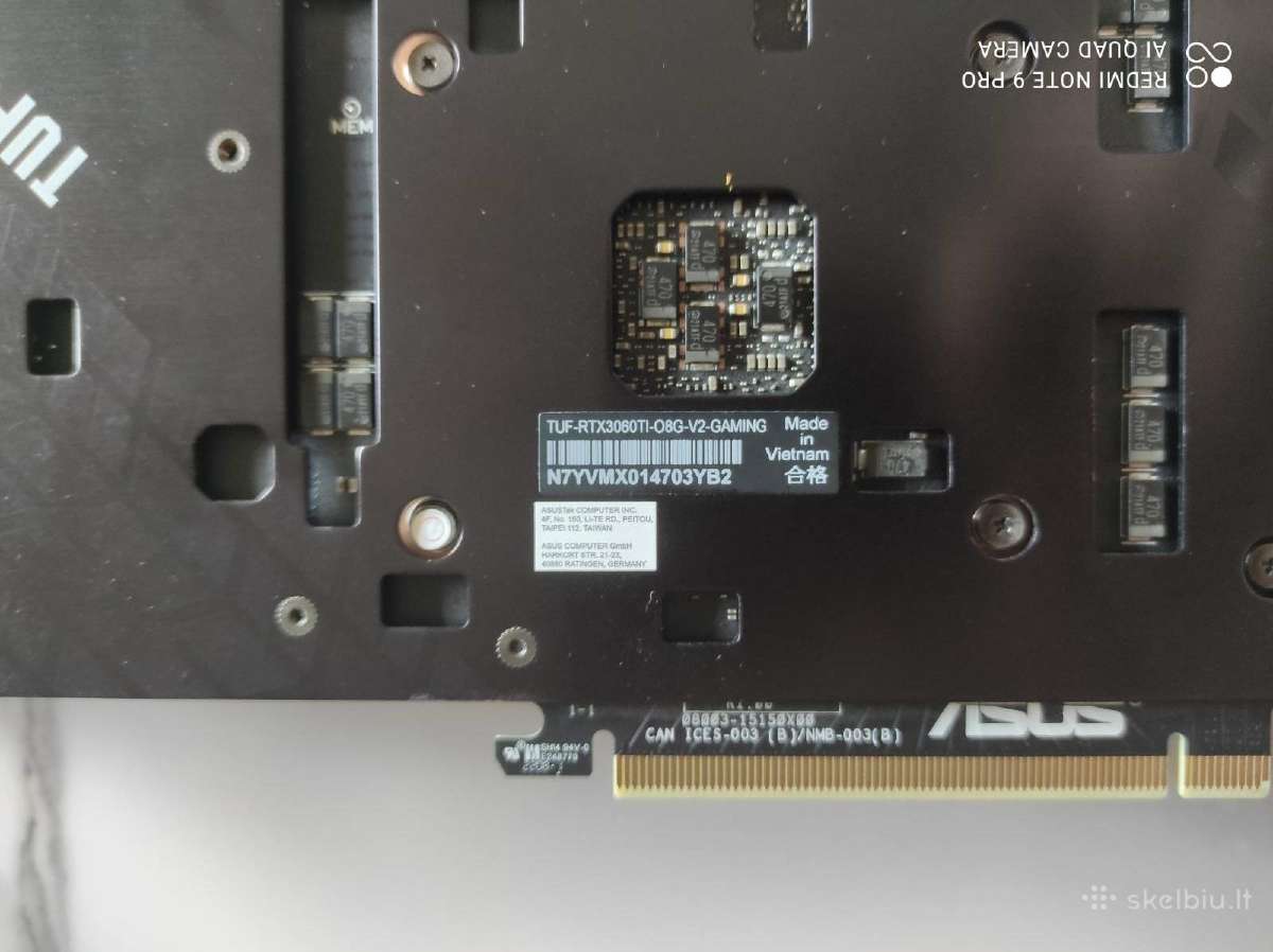 Asus Tuf Gaming Geforce Rtx 3060 Ti V2 Oc Edition - nuotraukos Nr. 4