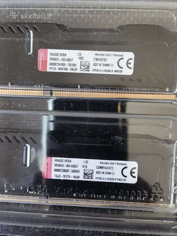 Ddr4 16gb Kingston Hyperx Fury Black 2x 8gb - nuotraukos Nr. 2
