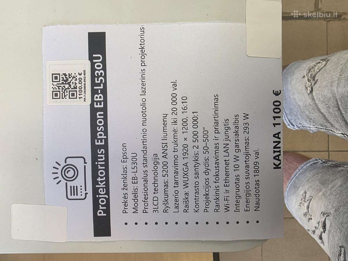 Epson Eb-l530u Lazerinis Projektorius - nuotraukos Nr. 2