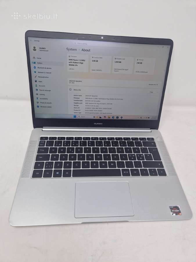 Huawei Matebook 14 Amd Ryzen5 8gb/256ssd - nuotraukos Nr. 7