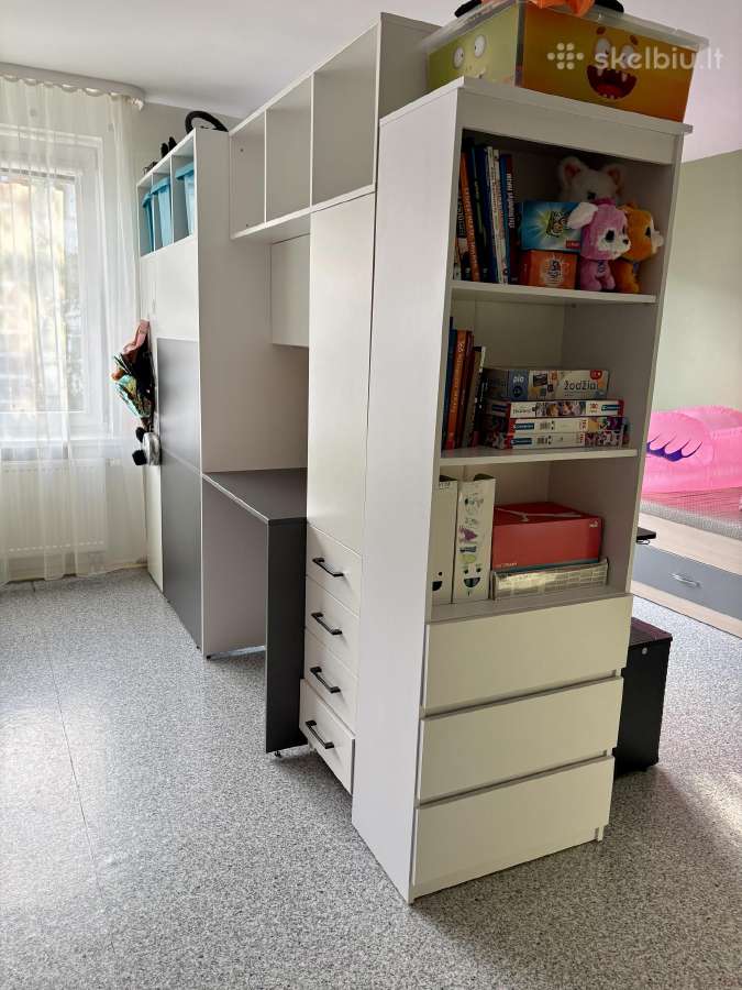 Unikalus baldas-rašomasis stalas-lentyna-siena - nuotraukos Nr. 3
