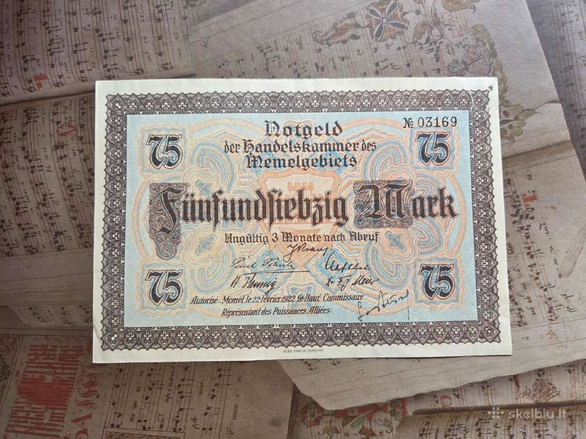 75 mark 1922 Memel Klaipėda - nuotraukos Nr. 3
