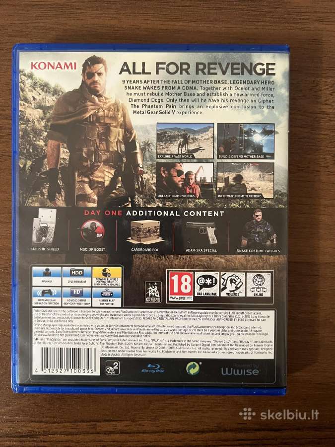 Metal Gear Solid 5 The Phantom Pain Ps4 - nuotraukos Nr. 4