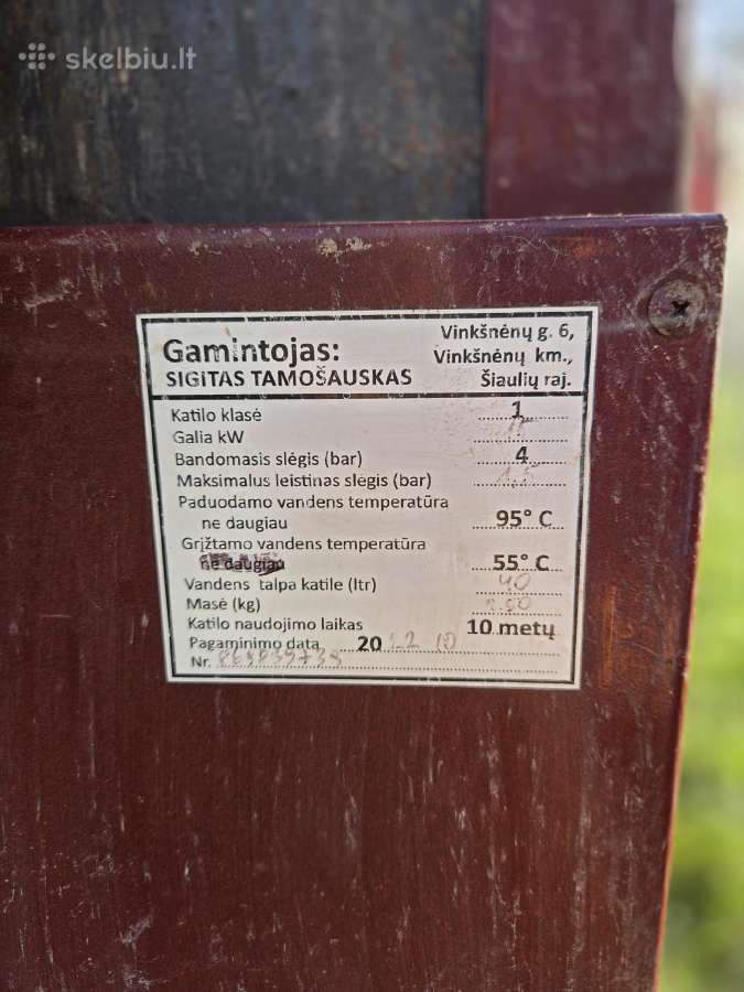 Naudotas katilas - nuotraukos Nr. 3