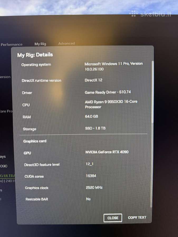 Rtx4090, Ryzen 9 9950x3d, Ddr5 64gb - nuotraukos Nr. 7