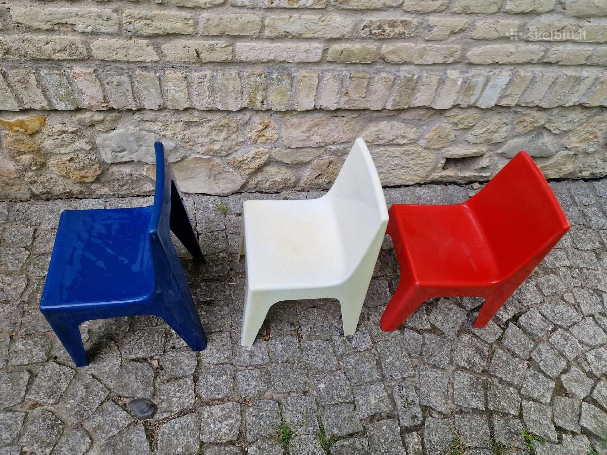 Vintažinės mid century "Valon" vaikiškos kėdutės - nuotraukos Nr. 2