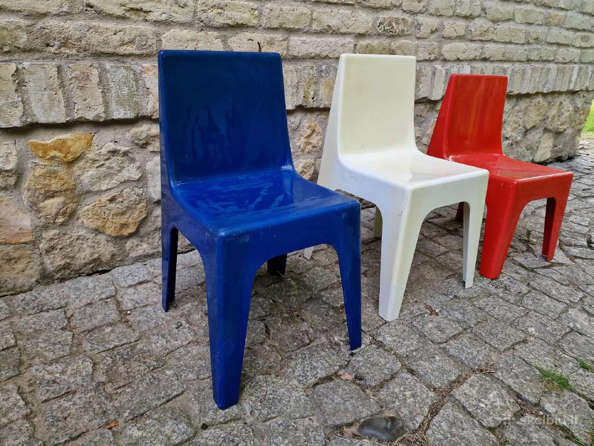 Vintažinės mid century "Valon" vaikiškos kėdutės - nuotraukos Nr. 3