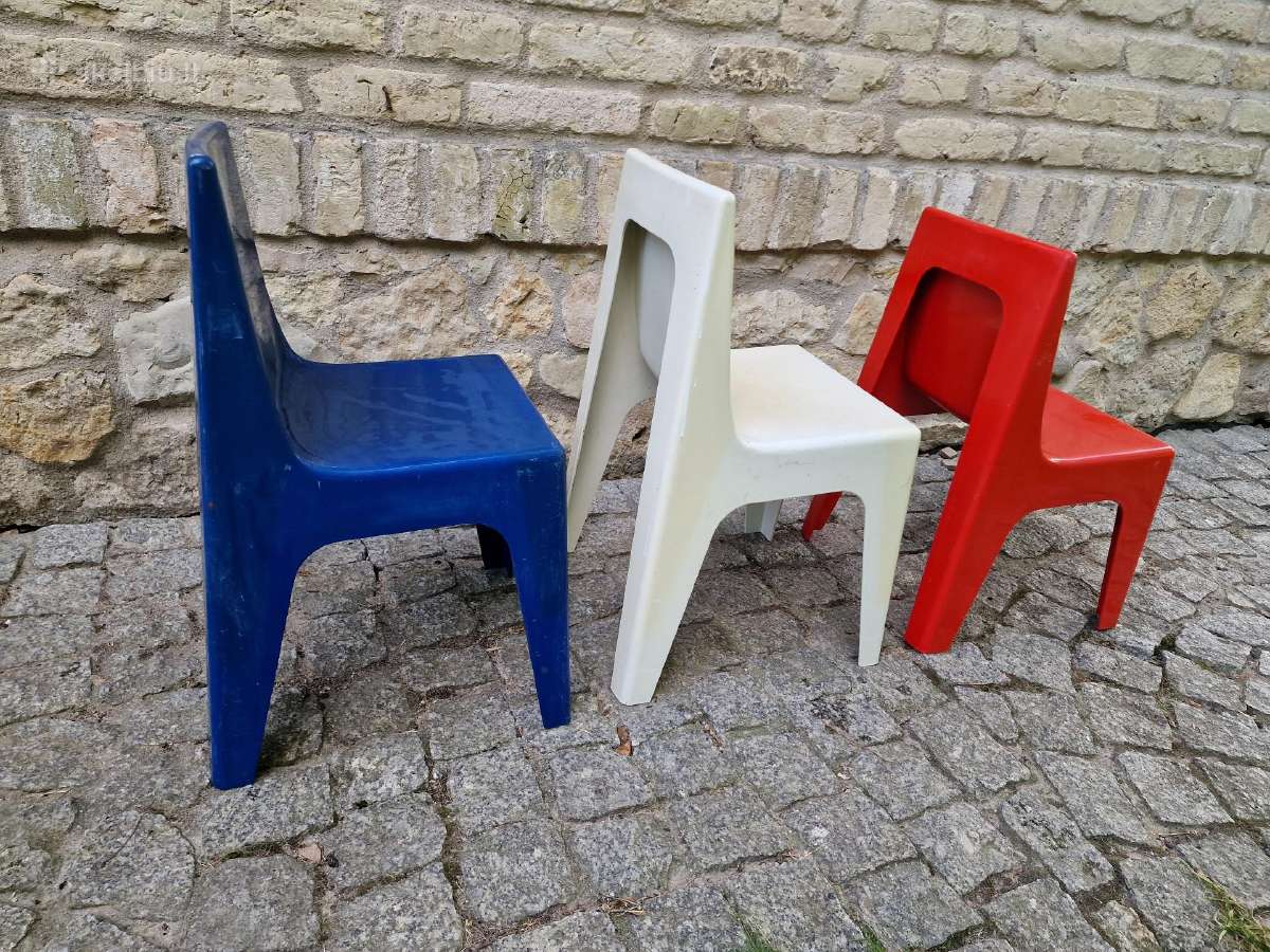 Vintažinės mid century "Valon" vaikiškos kėdutės - nuotraukos Nr. 5