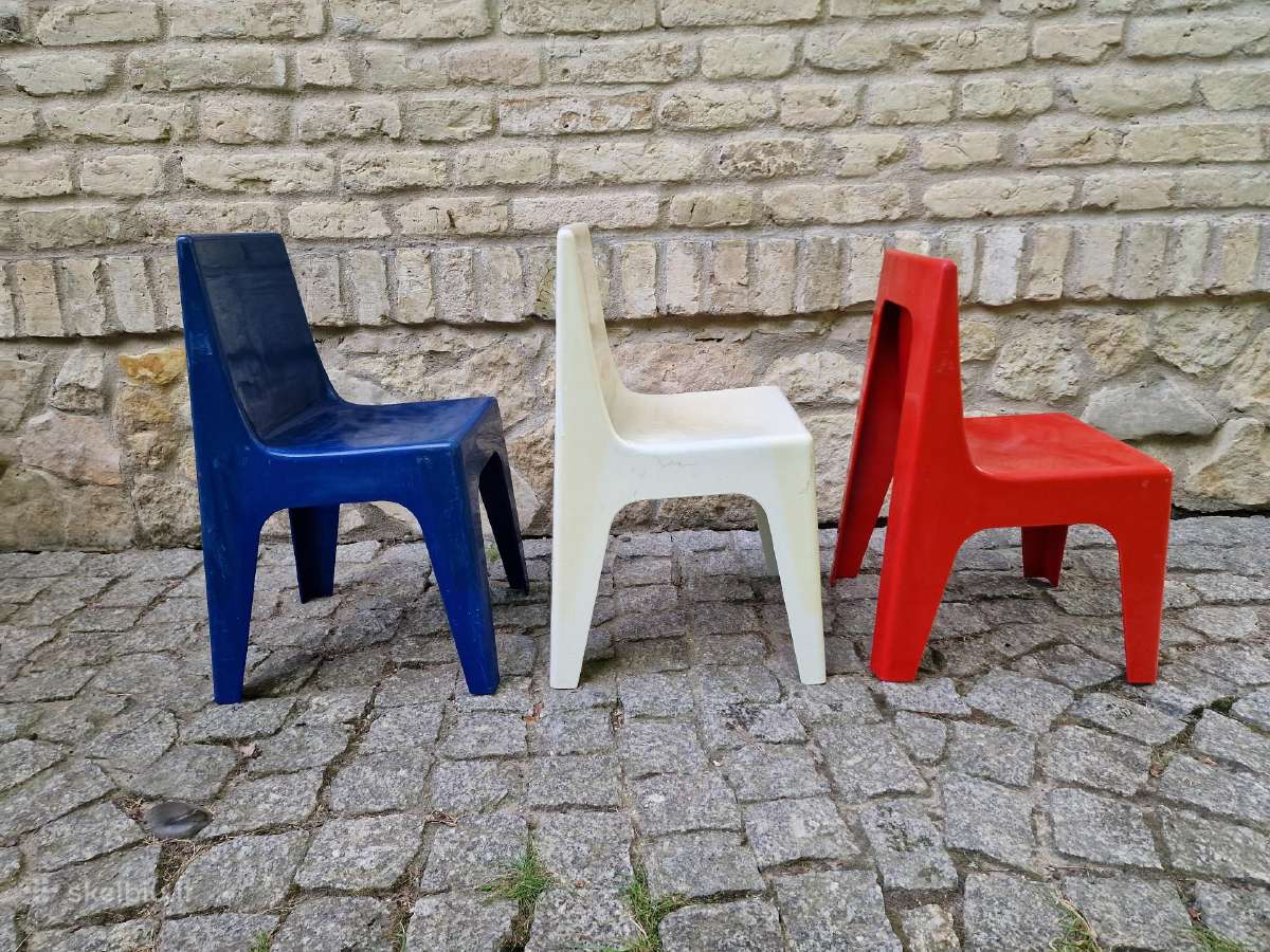 Vintažinės mid century "Valon" vaikiškos kėdutės - nuotraukos Nr. 7