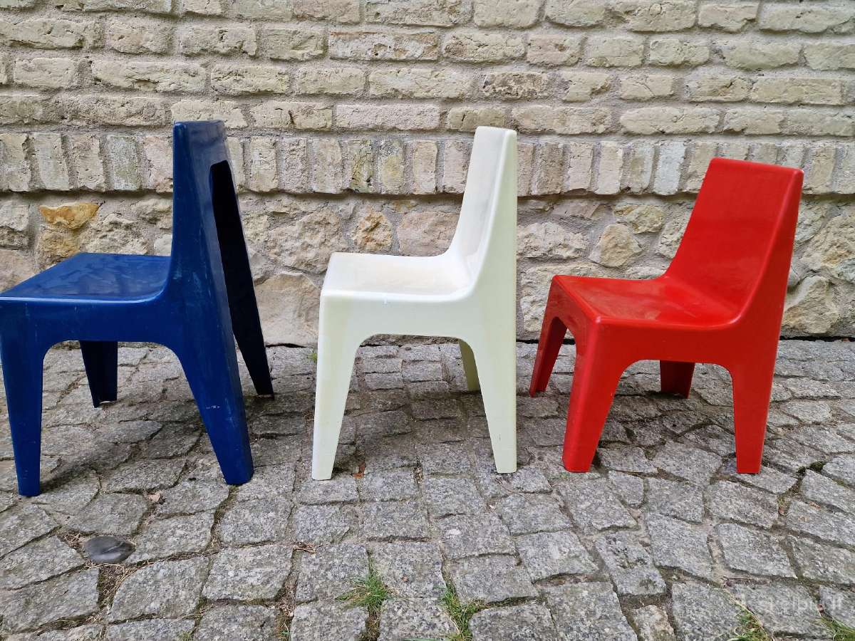 Vintažinės mid century "Valon" vaikiškos kėdutės - nuotraukos Nr. 8