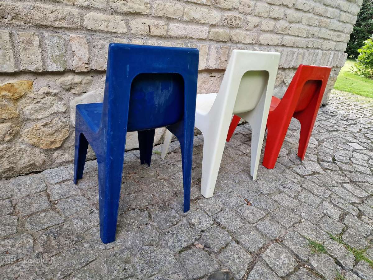 Vintažinės mid century "Valon" vaikiškos kėdutės - nuotraukos Nr. 14