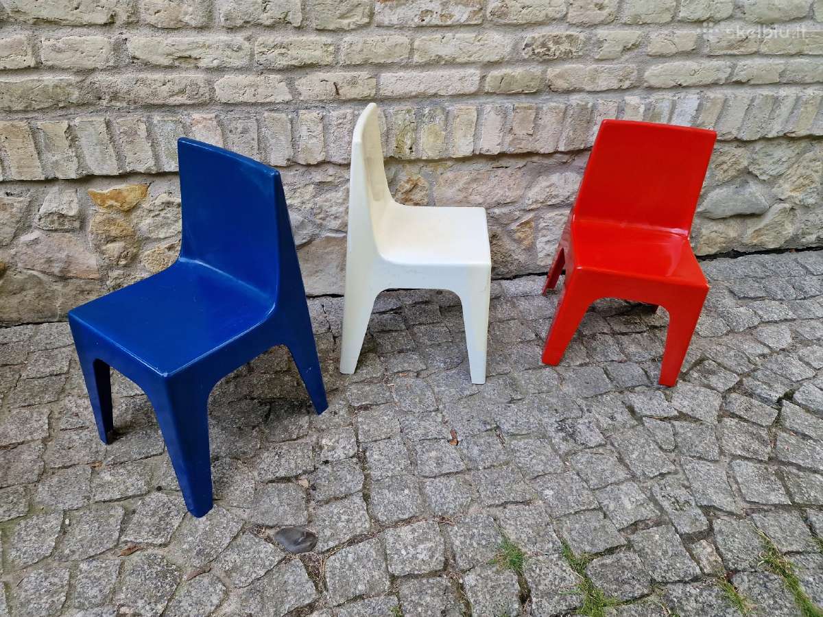 Vintažinės mid century "Valon" vaikiškos kėdutės - nuotraukos Nr. 19