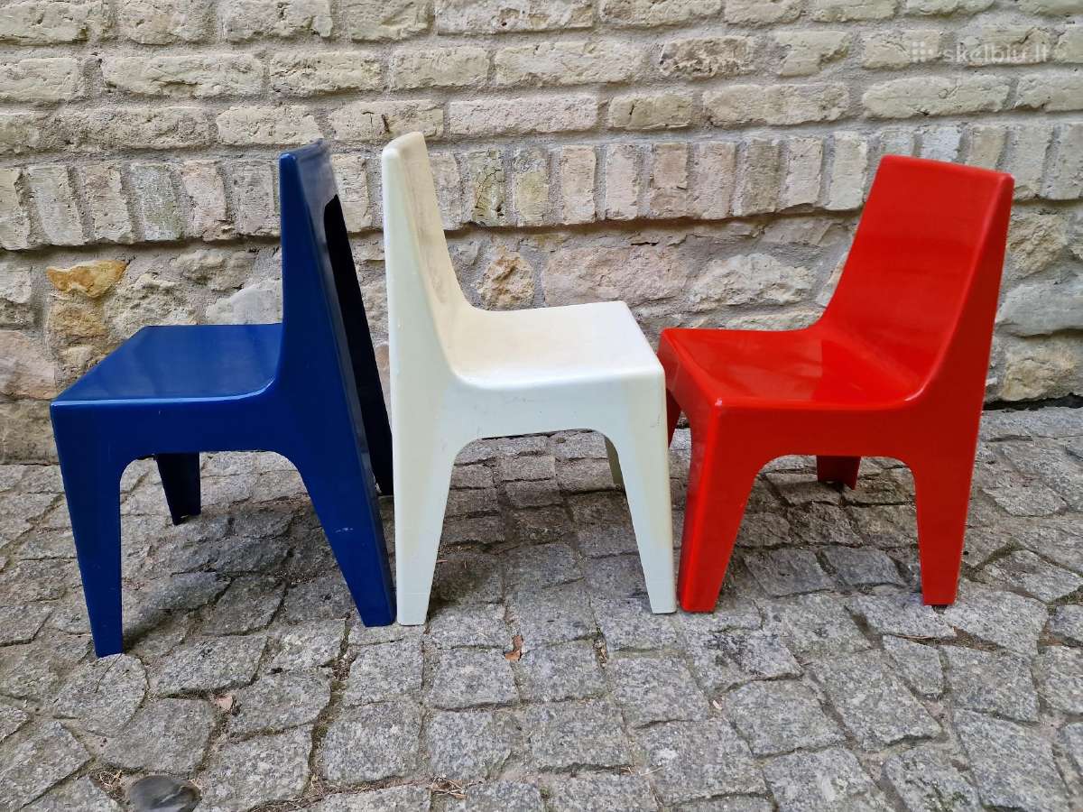 Vintažinės mid century "Valon" vaikiškos kėdutės - nuotraukos Nr. 21