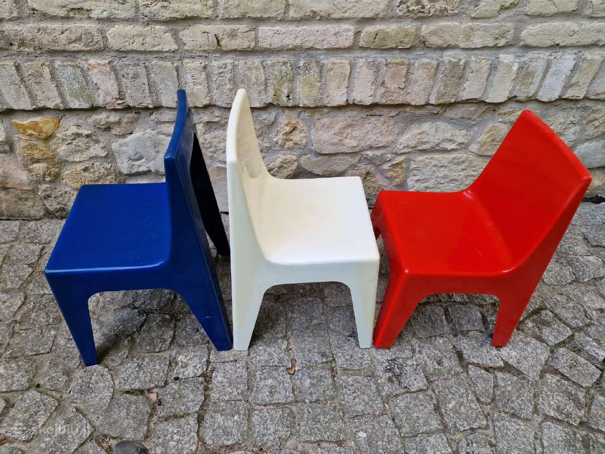 Vintažinės mid century "Valon" vaikiškos kėdutės - nuotraukos Nr. 22