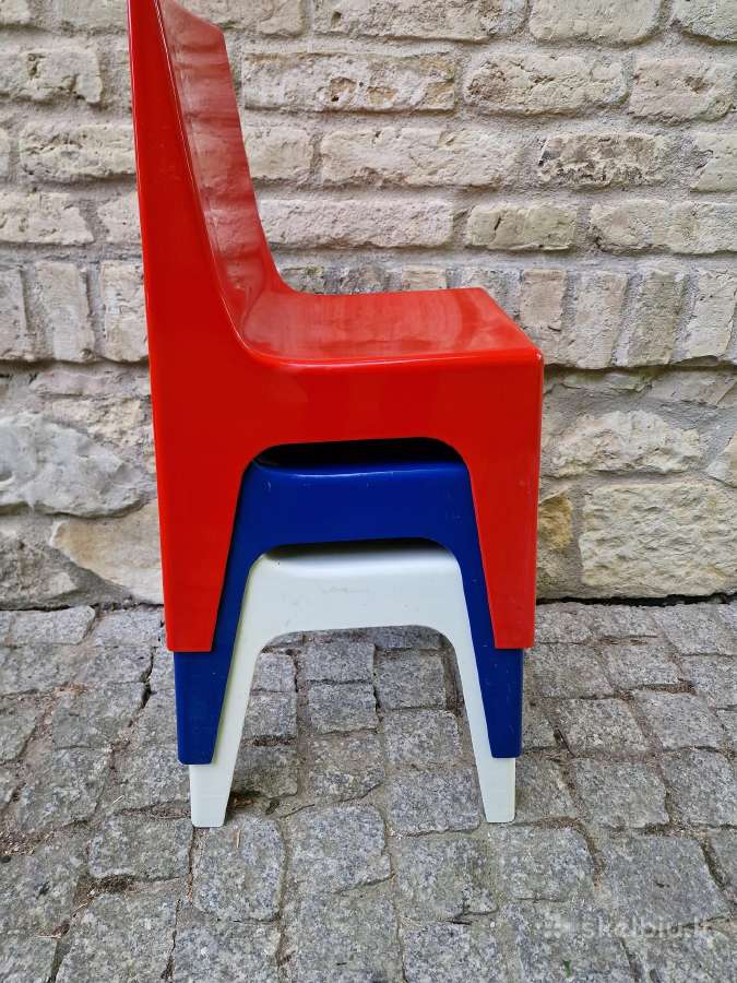 Vintažinės mid century "Valon" vaikiškos kėdutės - nuotraukos Nr. 26