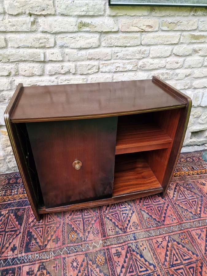 Vintažinė mid century riešutmedžio spintelė/baras - nuotraukos Nr. 15
