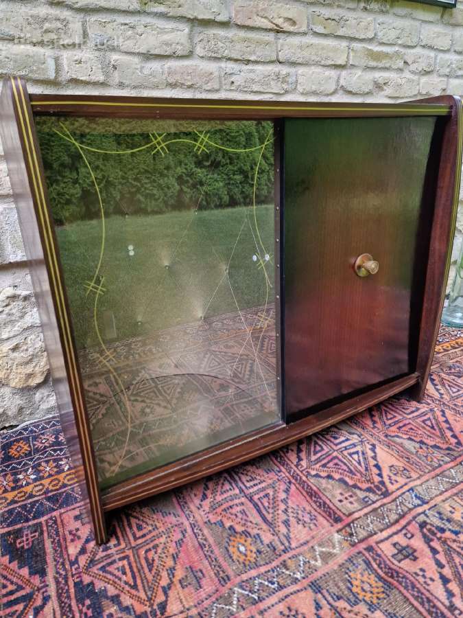 Vintažinė mid century riešutmedžio spintelė/baras - nuotraukos Nr. 16