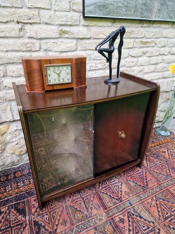 Vintažinė mid century riešutmedžio spintelė/baras - nuotraukos Nr. 37