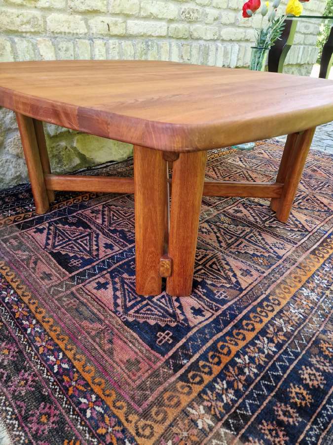 Vintažinis mid century tikmedžio kavos staliukas - nuotraukos Nr. 3