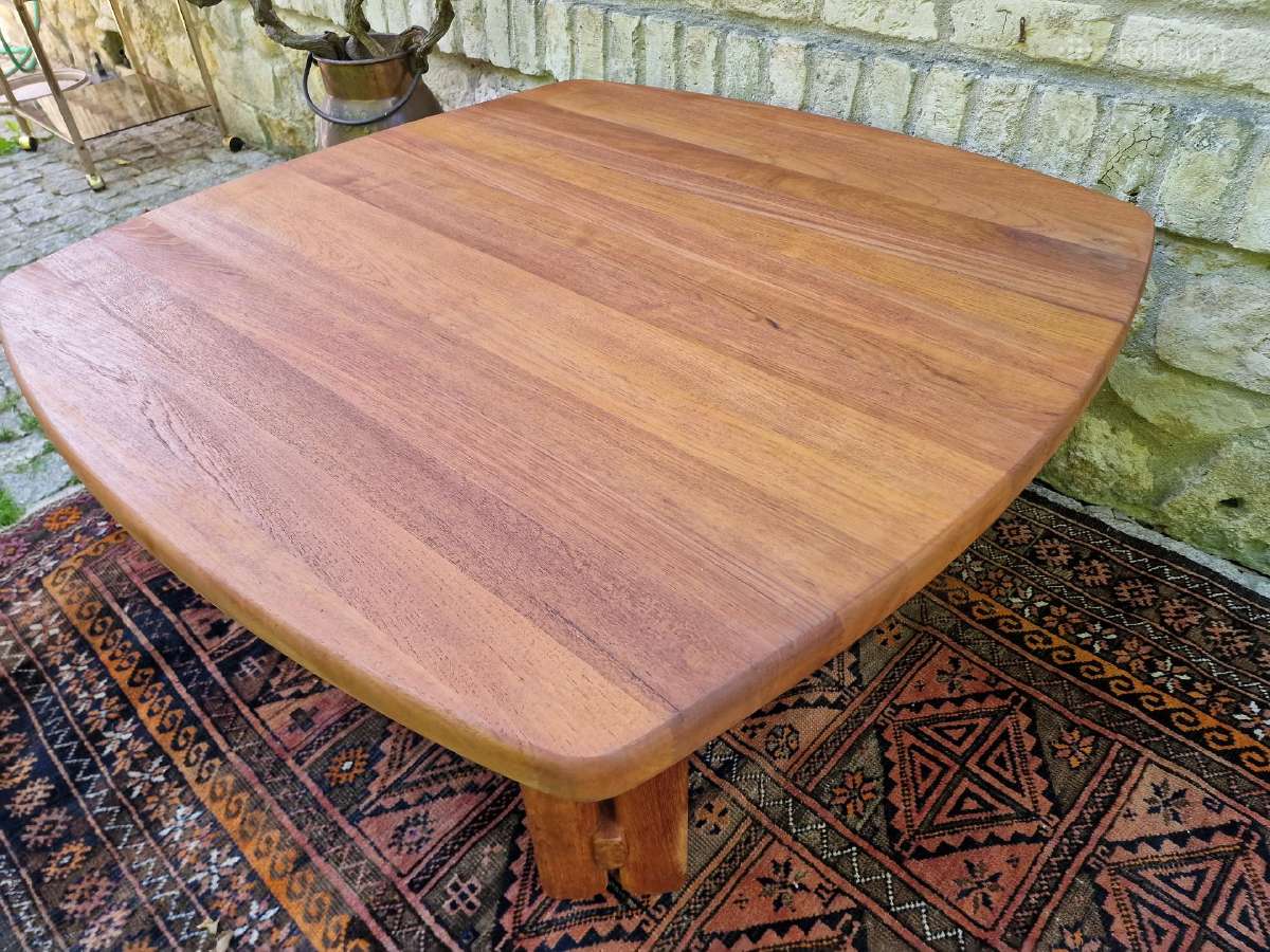 Vintažinis mid century tikmedžio kavos staliukas - nuotraukos Nr. 7