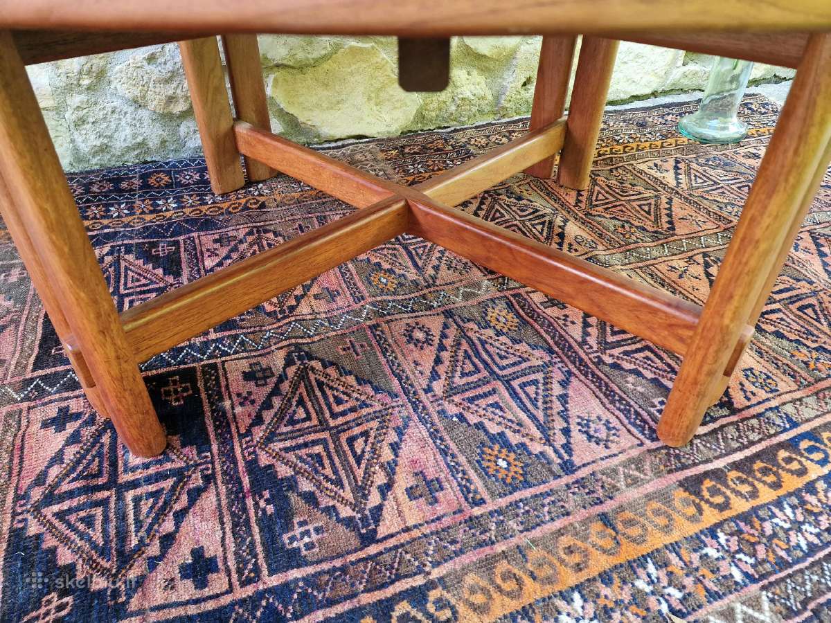 Vintažinis mid century tikmedžio kavos staliukas - nuotraukos Nr. 11