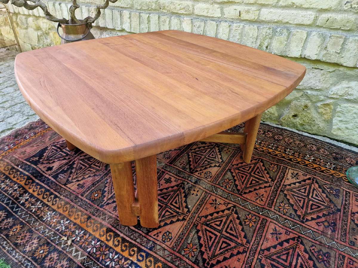 Vintažinis mid century tikmedžio kavos staliukas - nuotraukos Nr. 13