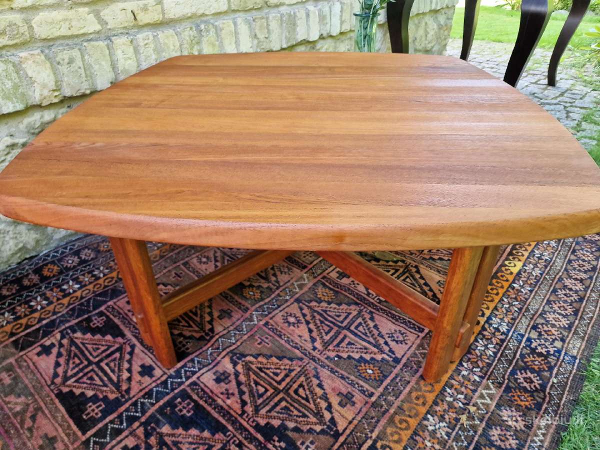 Vintažinis mid century tikmedžio kavos staliukas - nuotraukos Nr. 20