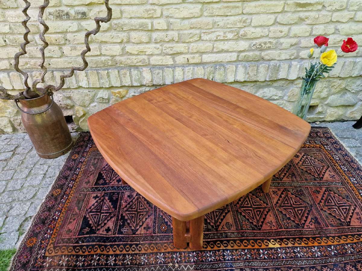 Vintažinis mid century tikmedžio kavos staliukas - nuotraukos Nr. 23