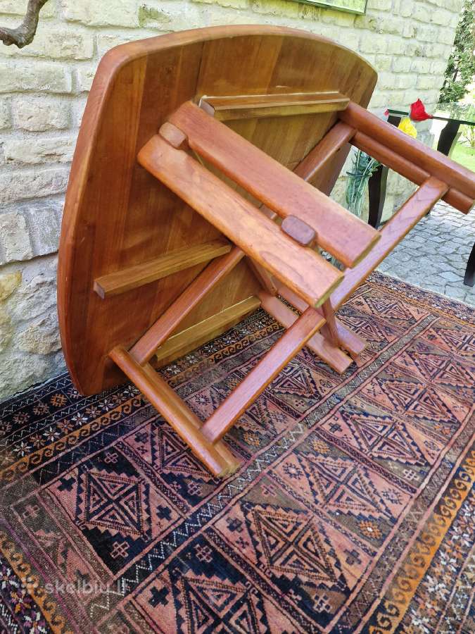 Vintažinis mid century tikmedžio kavos staliukas - nuotraukos Nr. 33