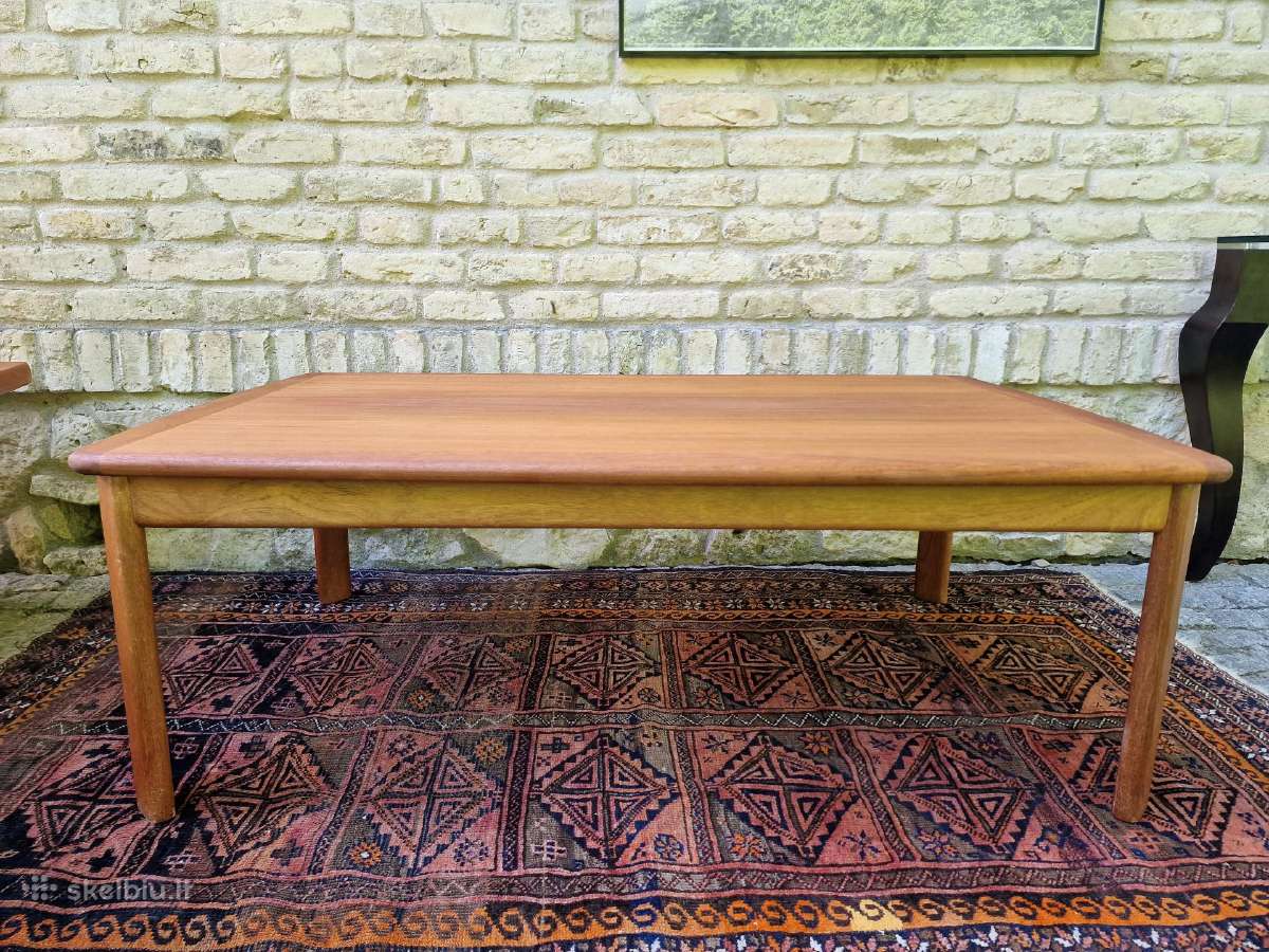 Vintažinis mid century tikmedžio kavos staliukas - nuotraukos Nr. 2