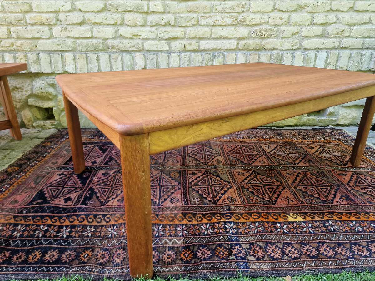 Vintažinis mid century tikmedžio kavos staliukas - nuotraukos Nr. 3