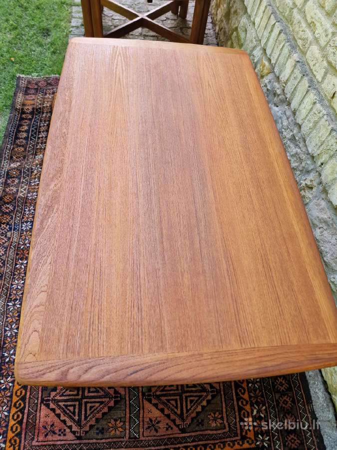 Vintažinis mid century tikmedžio kavos staliukas - nuotraukos Nr. 4