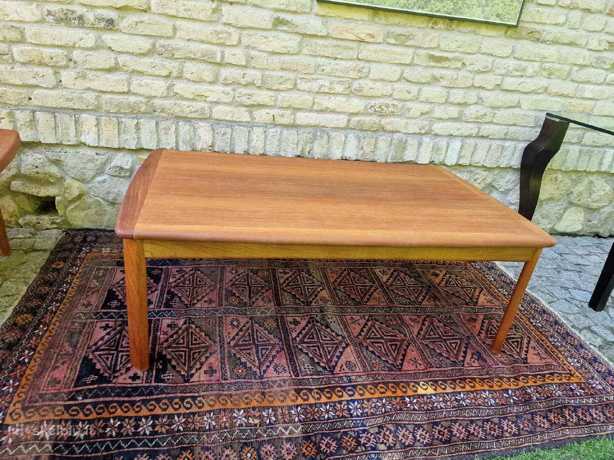 Vintažinis mid century tikmedžio kavos staliukas - nuotraukos Nr. 10
