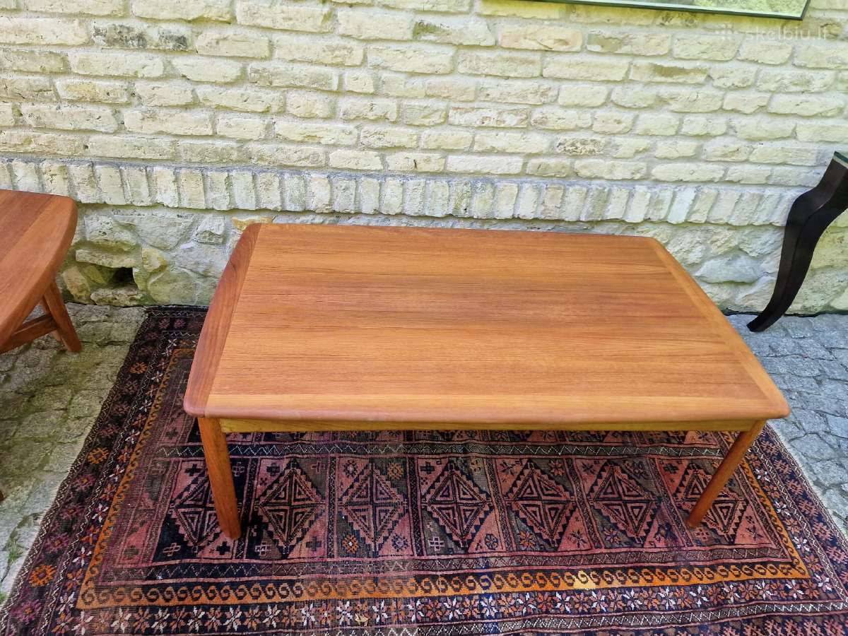 Vintažinis mid century tikmedžio kavos staliukas - nuotraukos Nr. 11