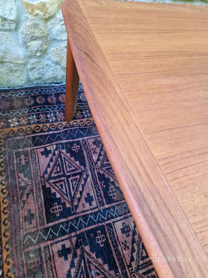 Vintažinis mid century tikmedžio kavos staliukas - nuotraukos Nr. 14