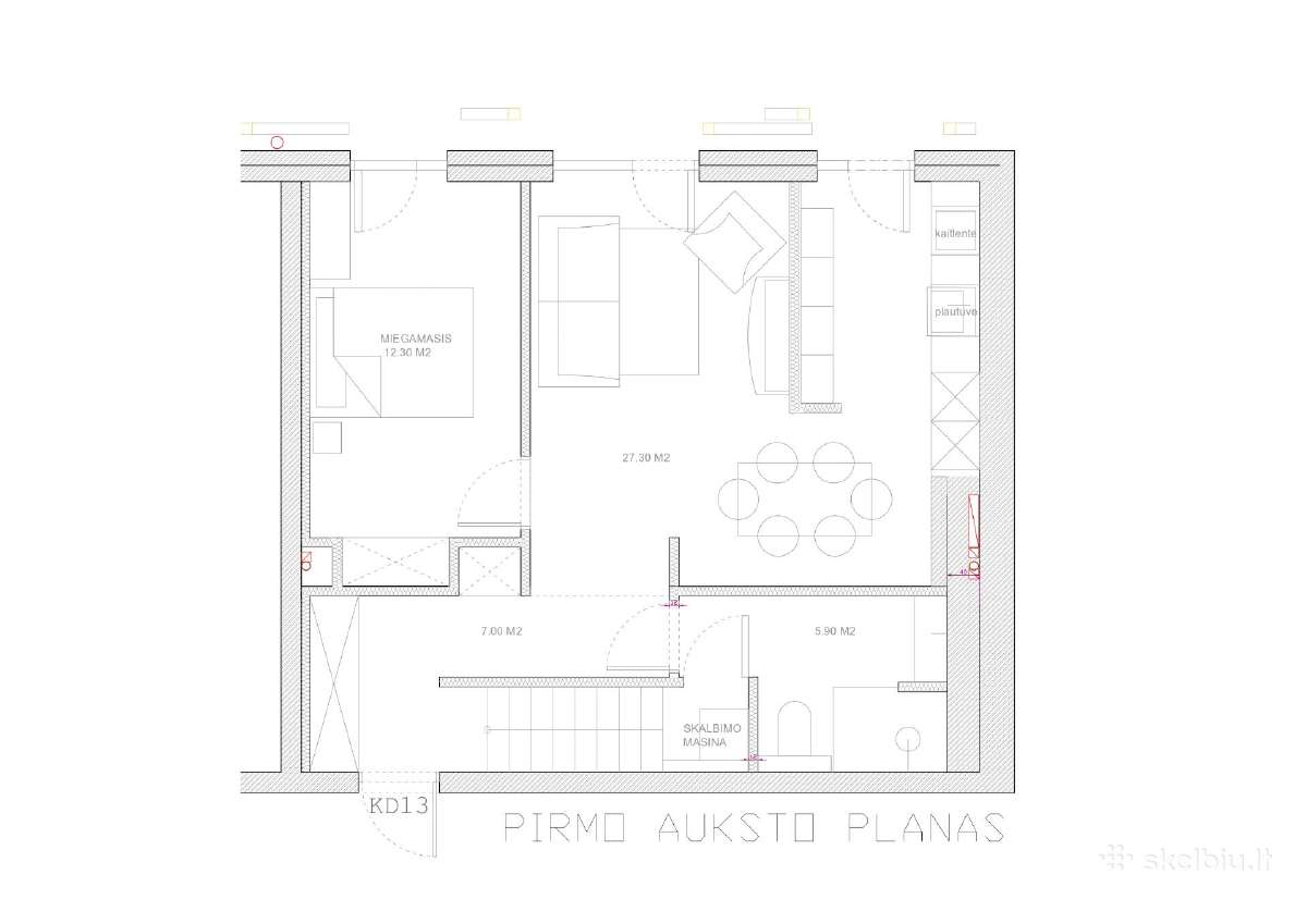 Parduodamas 5 kambarių butas per du aukštus - nuotraukos Nr. 2