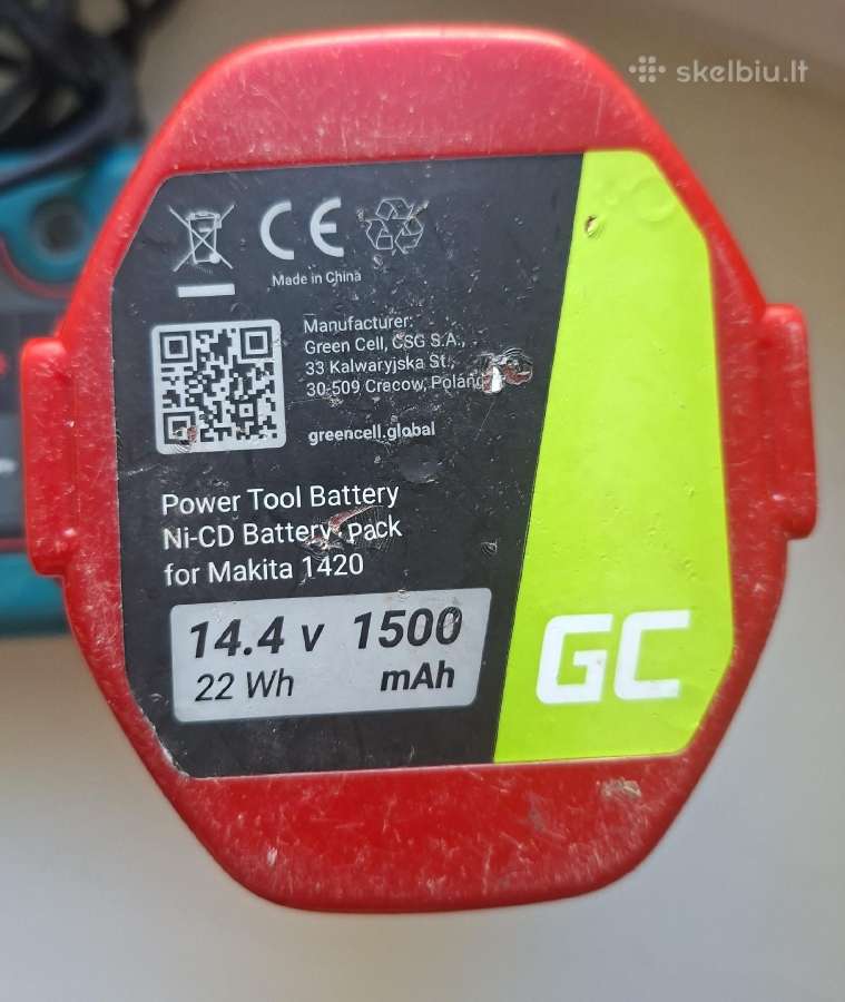 Makita pakrovėjas ir 2 vnt Nicd baterijų 1420 - nuotraukos Nr. 3