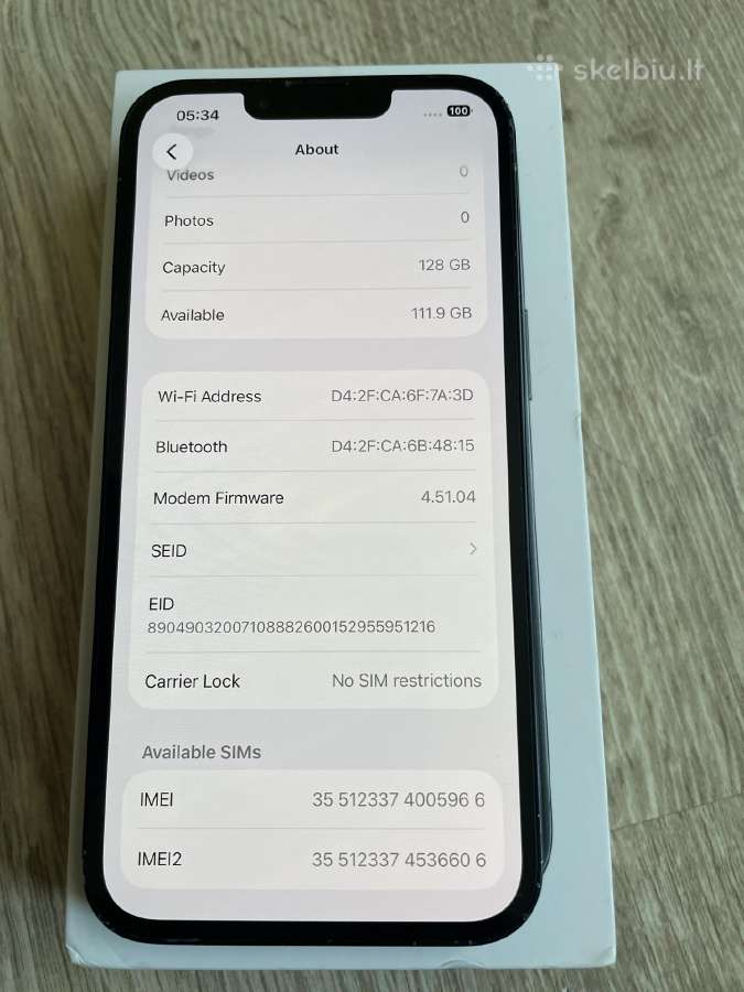 Apple iPhone 14 ,midnight,128gb. - nuotraukos Nr. 7