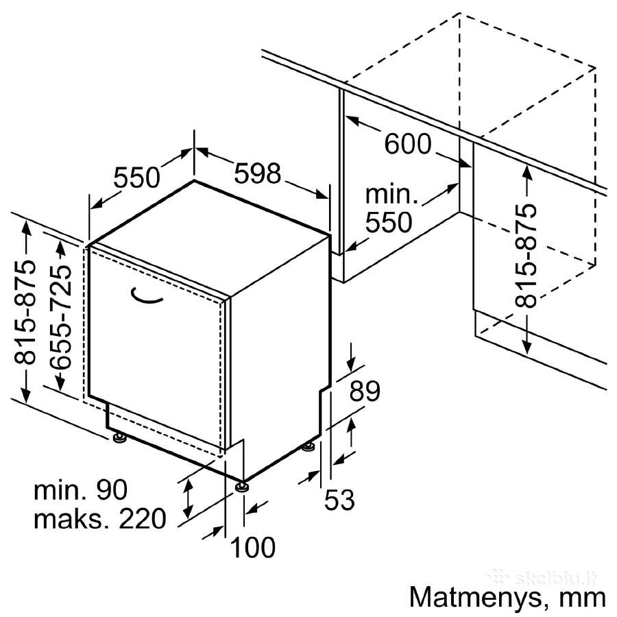 Bosch Smv24ax01e indaplovė (60cm.) - nuotraukos Nr. 2