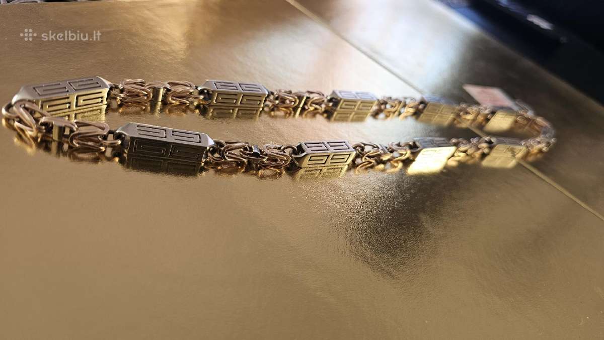 Auksinė grandinėlė su baltu auksu „gucci“ 130gr - nuotraukos Nr. 3