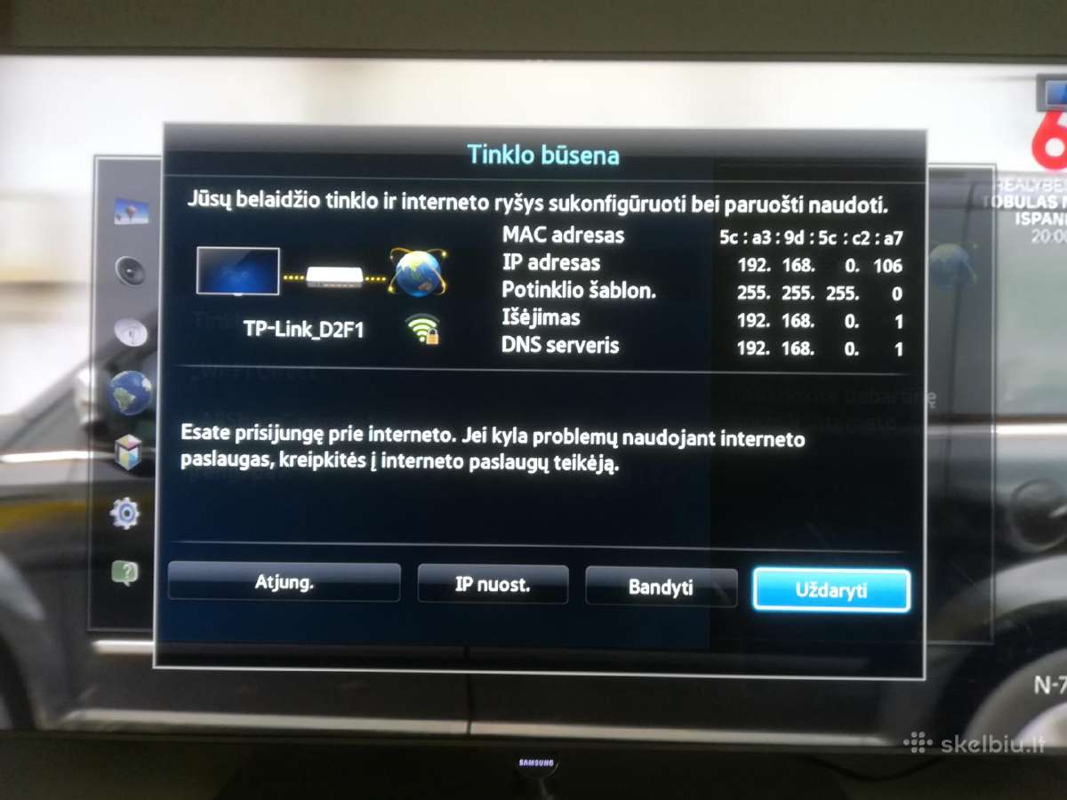 Samsung Ue46f7000 117cm „Full HD“ Smart TV „wi-fi“ - nuotraukos Nr. 2