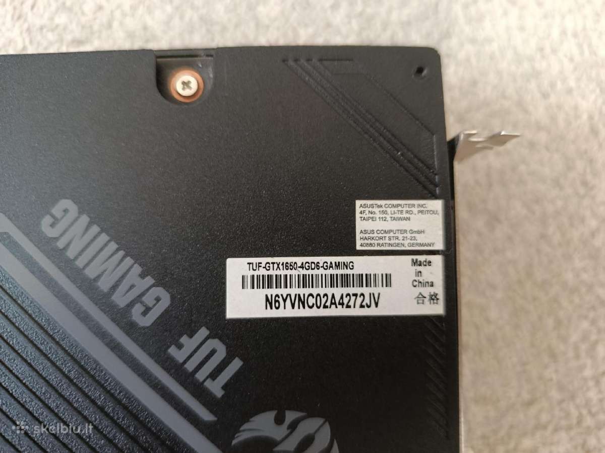 Gtx 1650 Gddr6 Oc 4gb - nuotraukos Nr. 5