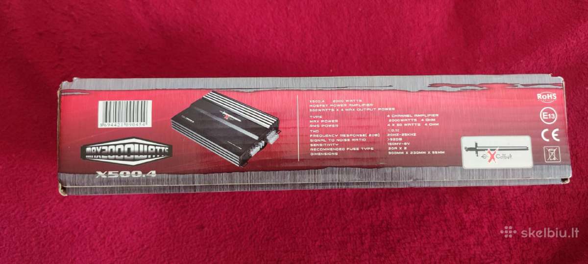 Excalibur X500.4 automobilinis stiprintuvas - nuotraukos Nr. 2